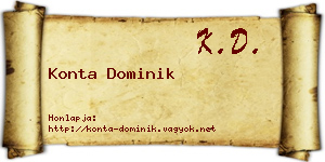 Konta Dominik névjegykártya